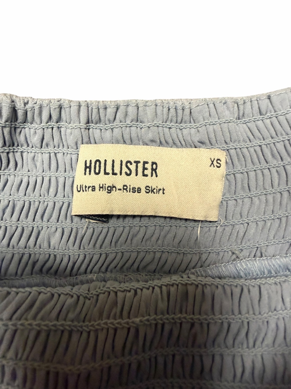 Hollister Blue Ruffle Mini Skirt XS NWT Cottagecore Coquette Tiered with Shorts - Picture 6 of 8
